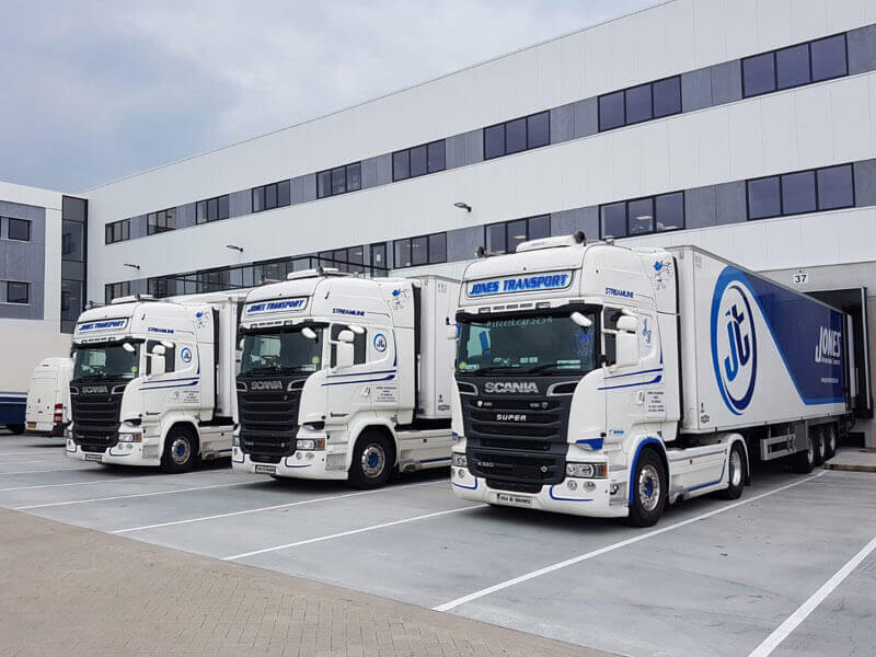 Jones International Transport Trucks